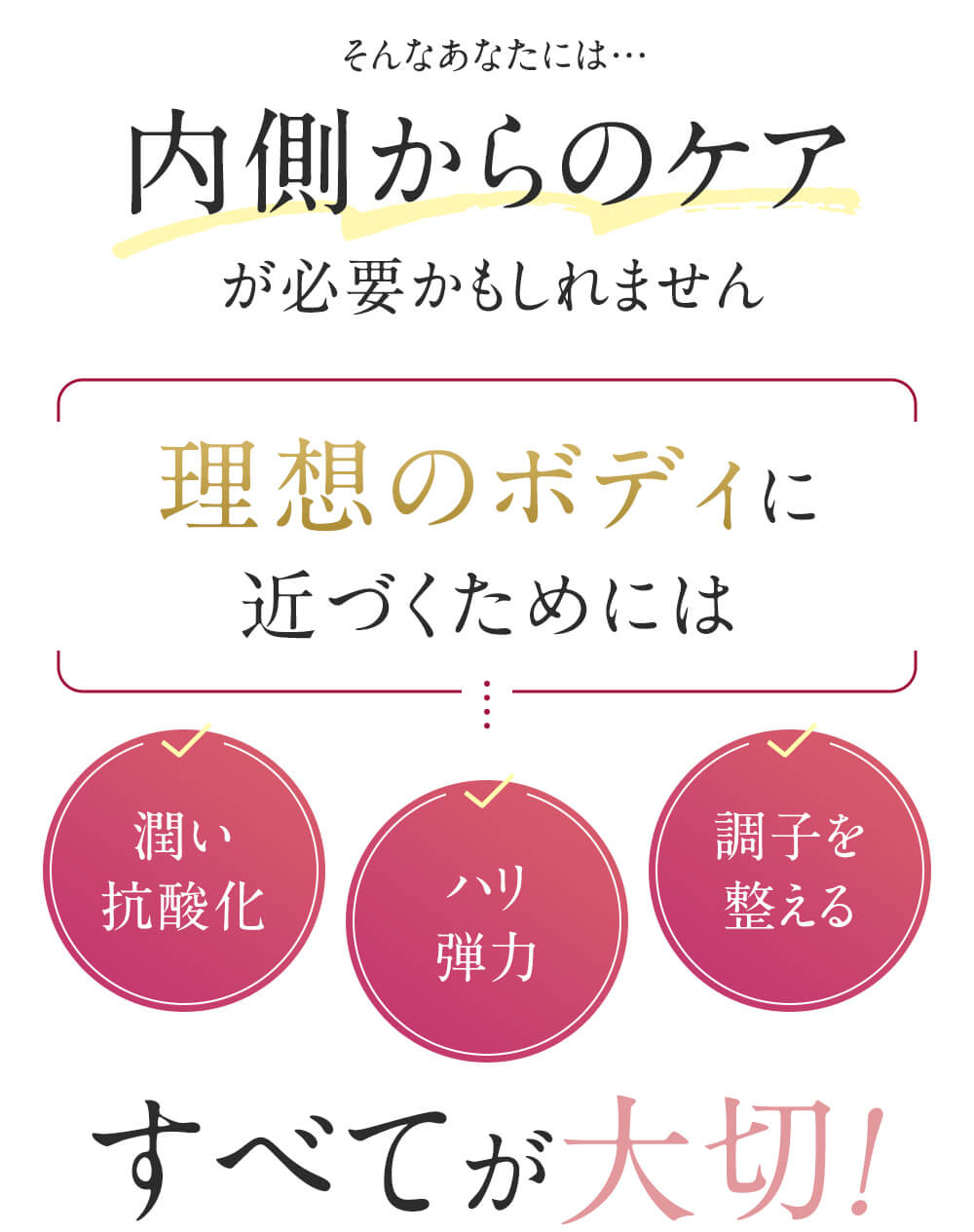 内側からのケアが大切